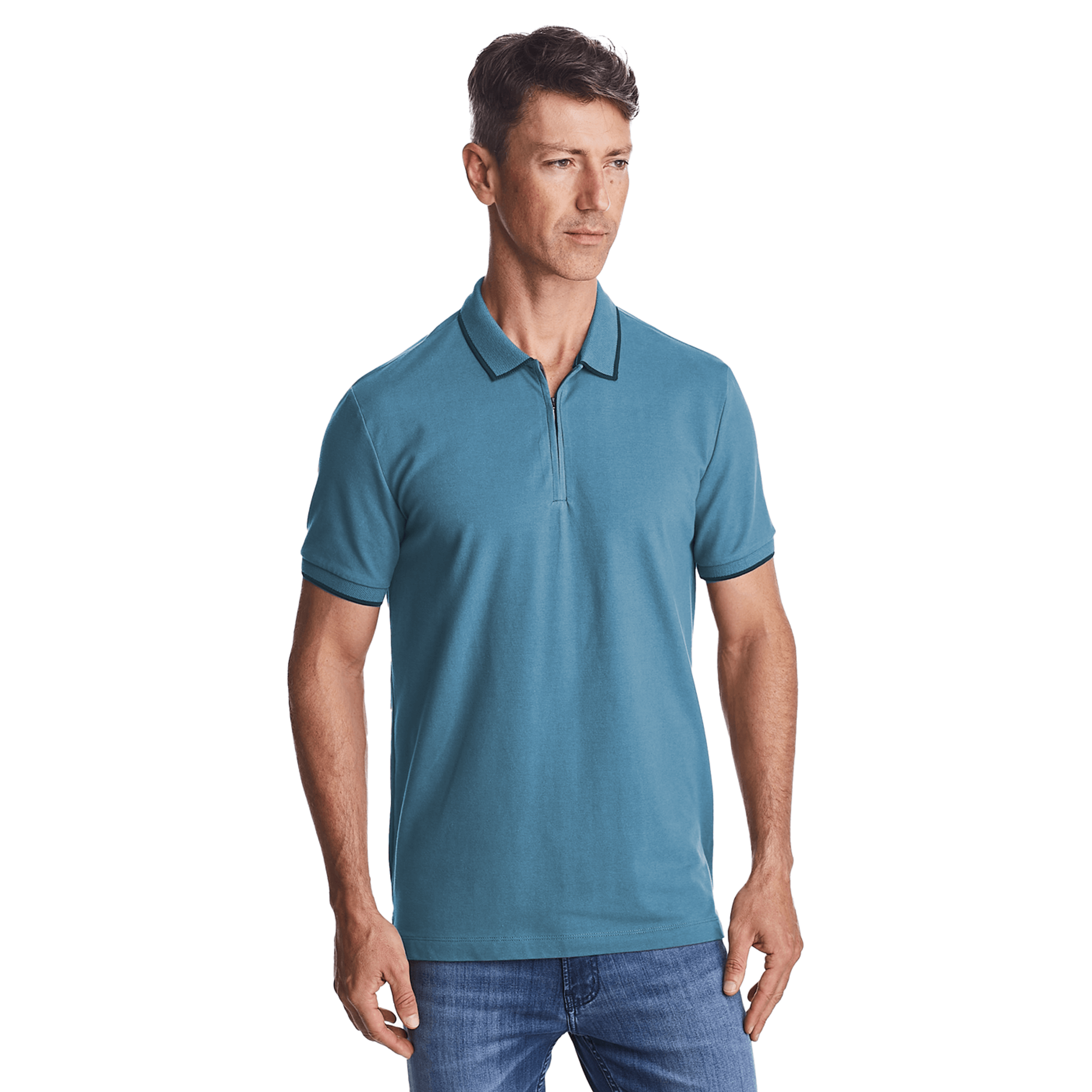 Camiseta-Polo-Slim-Masculina-Com-Ziper-Em-Piquet-Convicto